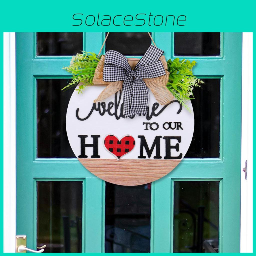 Hängendes Willkommensschild mit magnetischem Holzrahmen für Zuhause und Deko-Event