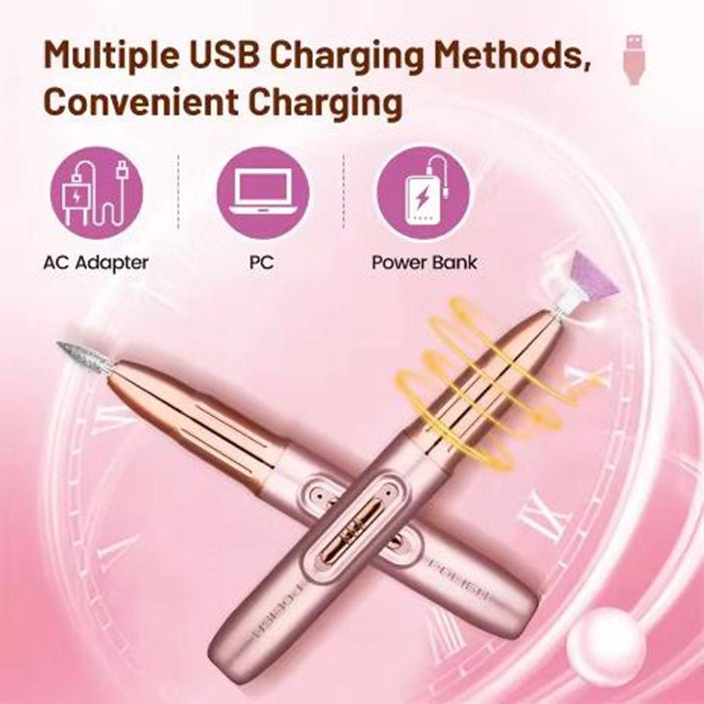 Low Noise Electric Nail Drill Machine Rechargeable Wireless Nail Dryer Nail Sanding File  Home Use