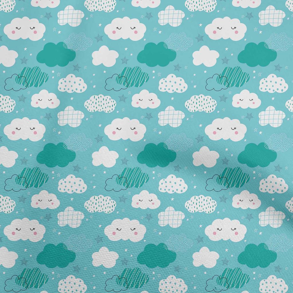 oneOone Baumwoll-Popeline Hellgrauer Stoff Kawai Kleidermaterial Stoffdruckstoff Meterware 42 Zoll