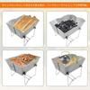 and portable campfire pit for solo campfires and Ideal for and Stainless steel easy setup and and includes a storage Compact, lightweight, foldable,