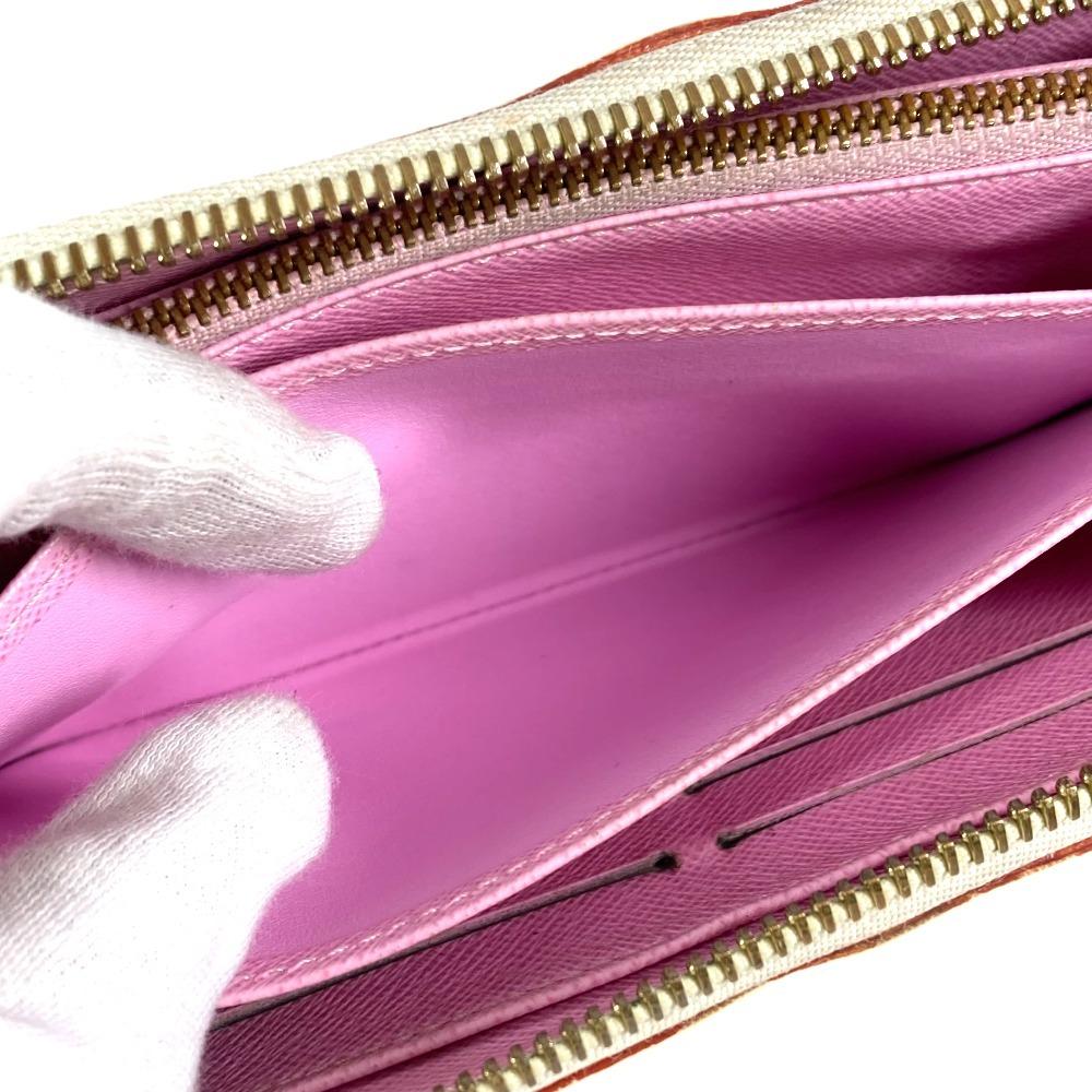Louis Vuitton M60241 MonogramMulticolore Zippy Wallet Long Wallet White/pink