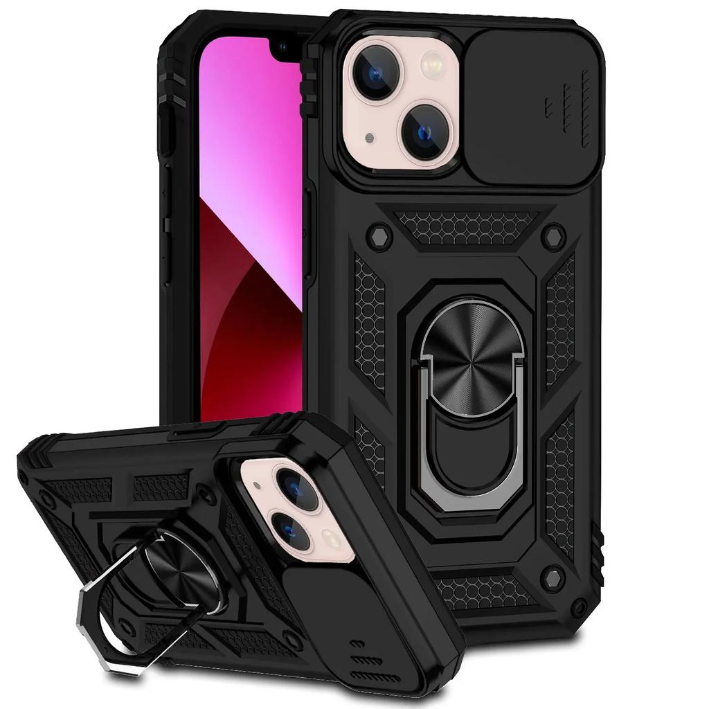 Armor Shockproof Magnetic Ring Stand Holder Case For iPhone15 13 12 11 14 Pro Max X XR XS Max 12 13Mini 14Plus Back Cover Funda