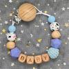 Handgefertigt Personalisierte Name Kaktus Schnullerclips Ketten Silikonperlen Personalisieren Säugling Chupetero Zahnung Personalisiert Geschenk