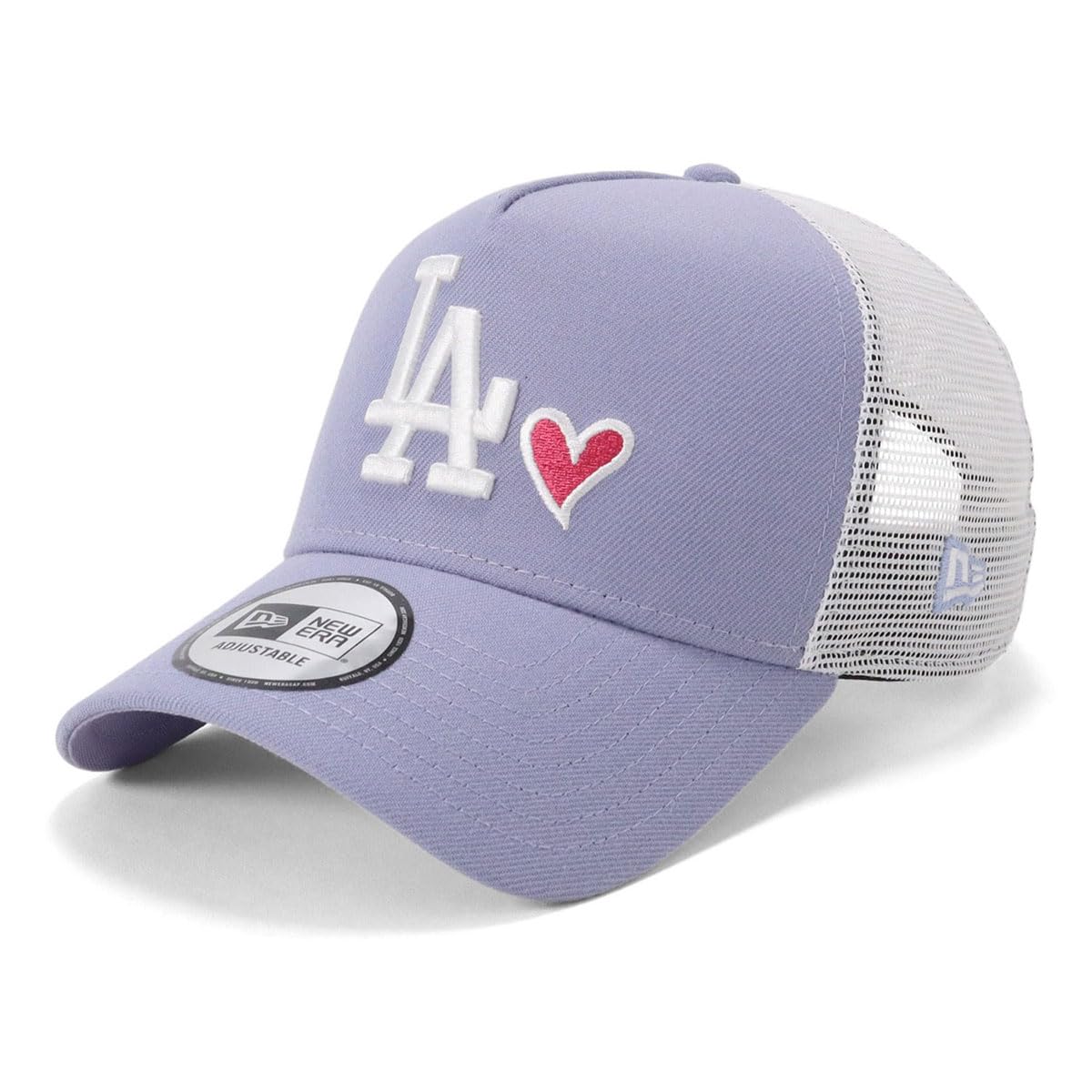 

New Era MLB ONSPOTZ Exclusive LA Lavender Trucker Cap with Los Angeles Dodgers 9FORTYA-FRAME Heart,