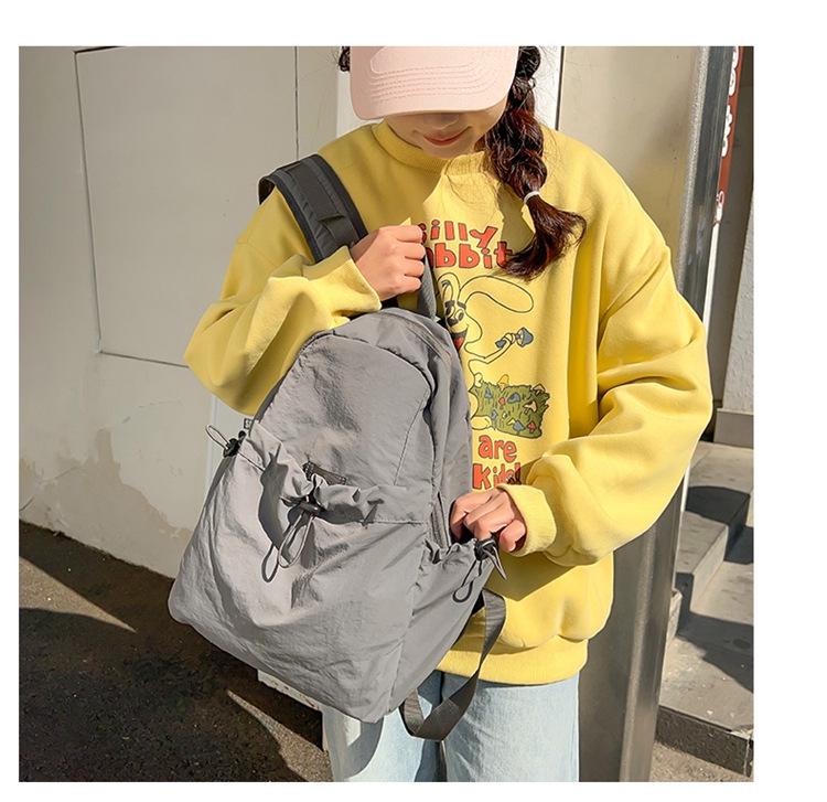 Japanese Pleated Nylon Backpack - Large, Lightweight, Casual Travel & College Laptop Bag for Men and Women