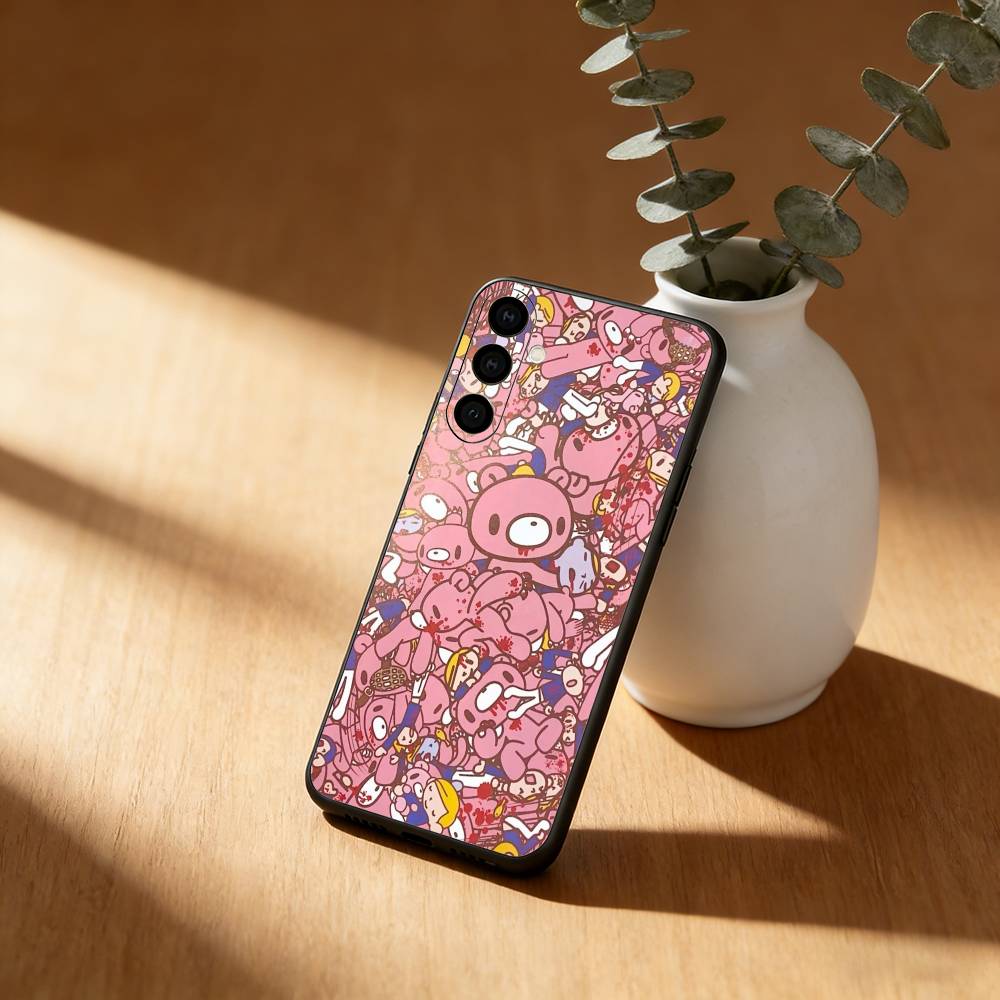 G-Gloomy Cute Bear Wallpaper Phone Case For Samsung Galaxy A20,21s,22,31,32,52,53,72,73,80,91 Soft Black Shell