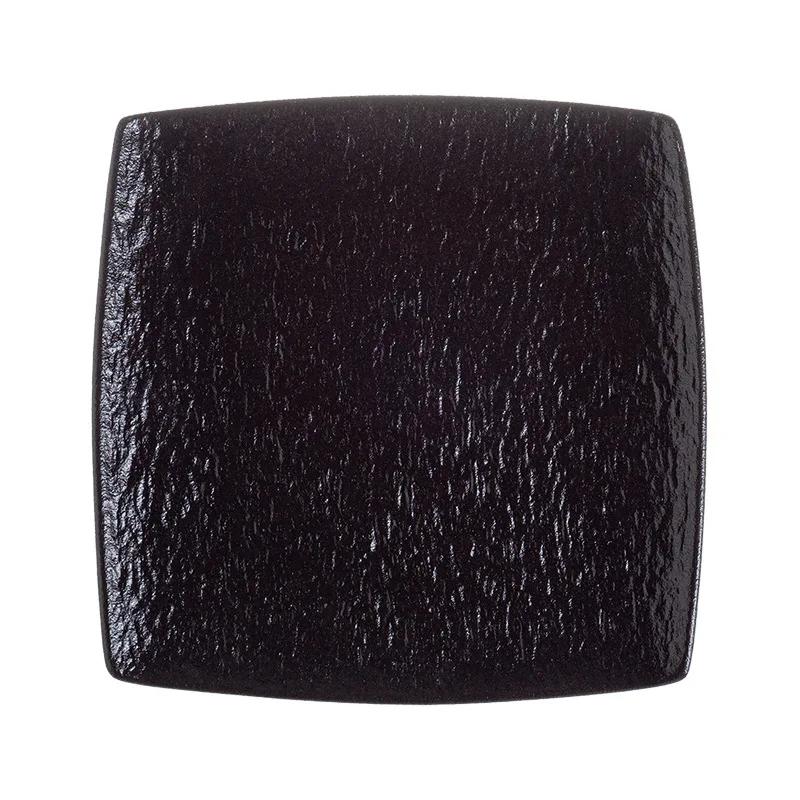 High Quality Matte Dinner Plates, Square Dishes, Black White Ceramic Plate, Household Tableware, Retro Grilled Meat Dish, 9 In.