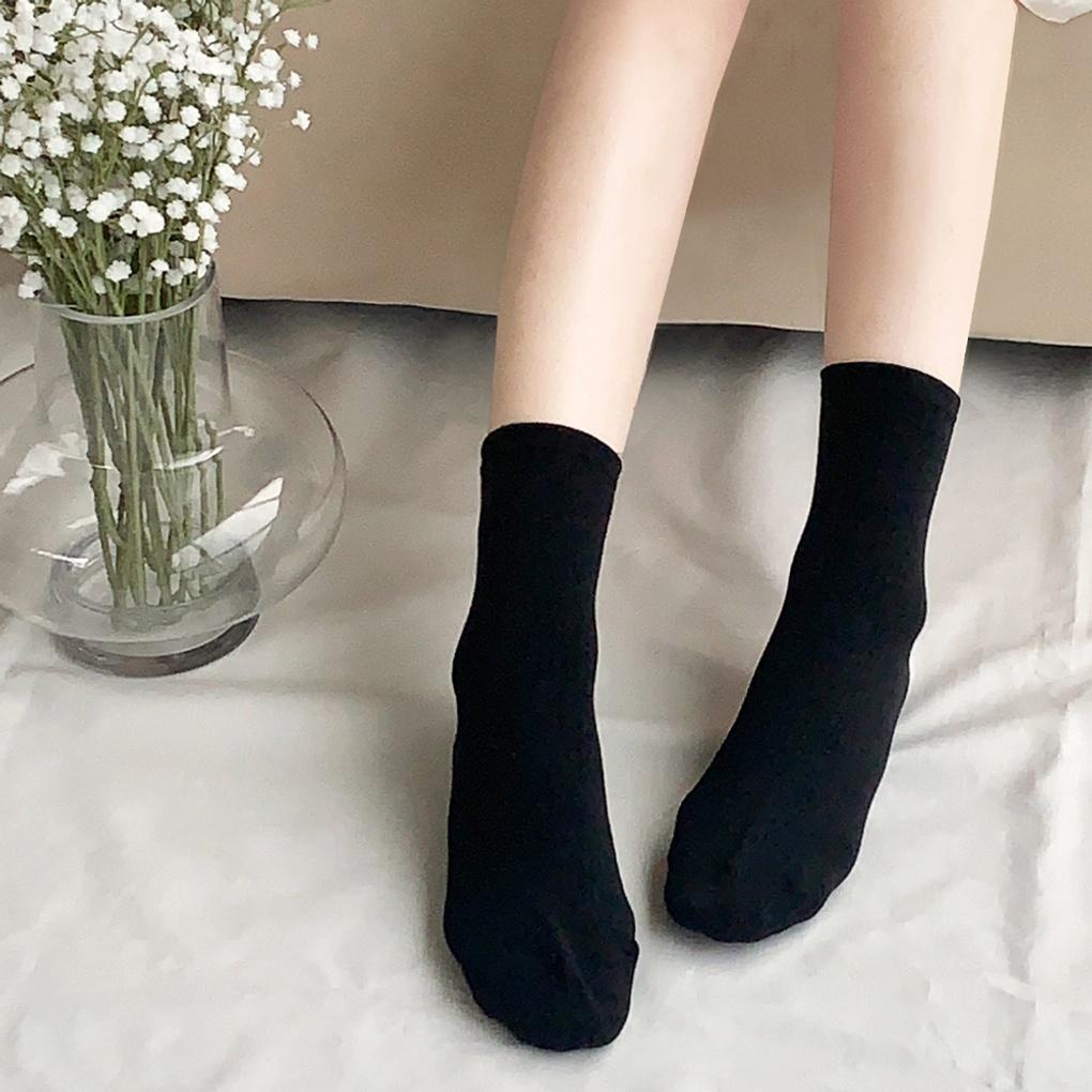 5 Pairs of Women's 4-season Pastel Mid-calf Socks