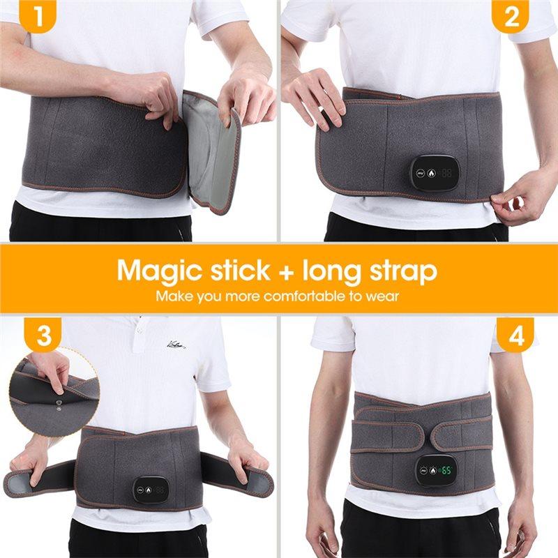 Massage Belt Heated Waist Belt Wrap 3 Fast Heating For Back, Waist, Lumbar For Back, Waist, Lumbar