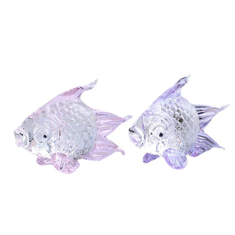 Creative Crystal Goldfish Desk Ornament - Elegant Gift for Office or Home Decor