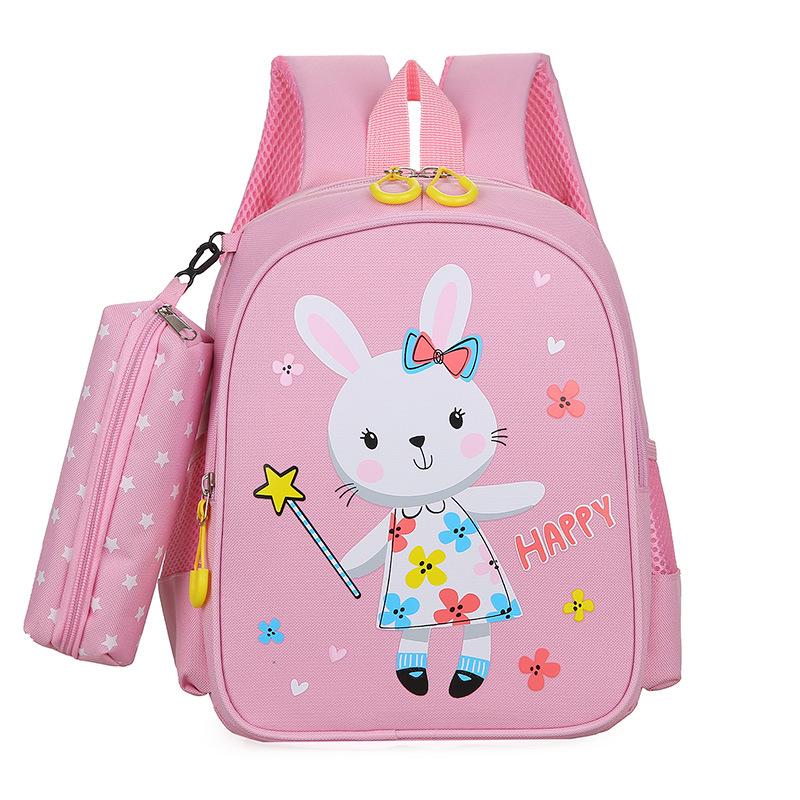 Kids' Cartoon Print Lightweight Backpack with Spine Protection - Ideal for Kindergarten To Elementary School