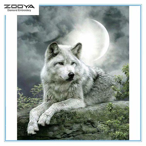 

ZOOYA DIY 3D Алмазная картина животное волк вышивка крестиком домашний декор
