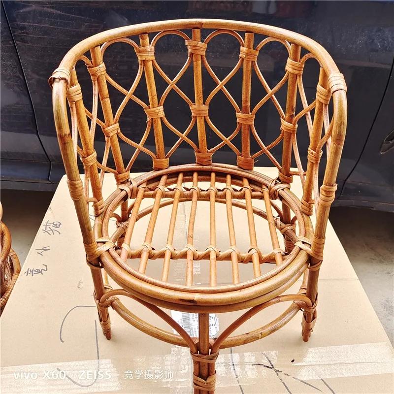 Basket Chair Infant Photo Baby Girl Boy Posing Bed Background Photography Accessor Newborn Photography Props Retro Rattan