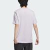 Adidas Logo Sports Casual Solid Color Round Neck Short Sleeve Drop Shoulder T-Shirt Unisex T-Shirt Silver Purple JI9067