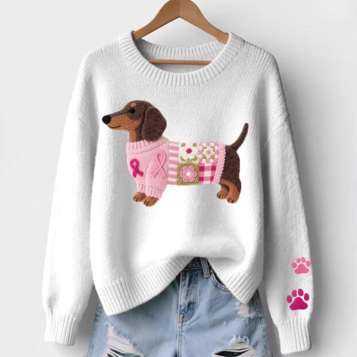 European & American Style Retro Christmas Snowman Jacquard Loose Fit Pullover Hoodie