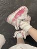 Popular thick-soled dopamine popular little white shoes women's spring 2025 new versatile muffin heightening pink board shoes