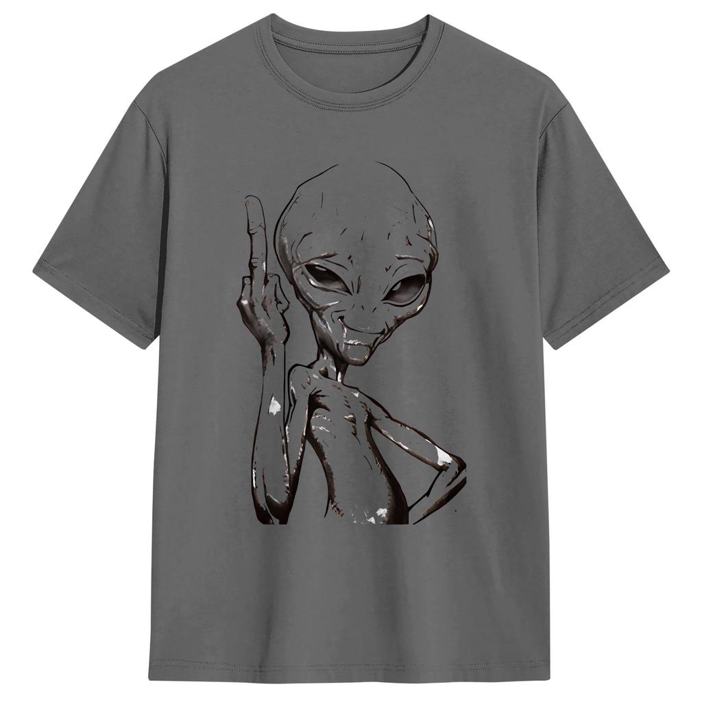 Unisex Tshirt Ufo We Come In Space Alien Funny Pure Cotton Tee Shirt Short Sleeve T Shirt O Neck Tops Unique