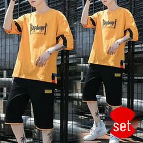 Men's 2023 Trendy Seven-Sleeve Short-Sleeve Loose T-Shirt