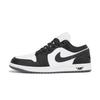 Air Jordan 1 Slip Resistant Abrasion Resistant Low Top Vintage Basketball Shoes Unisex Black White 553558-152(Team210-1.0)