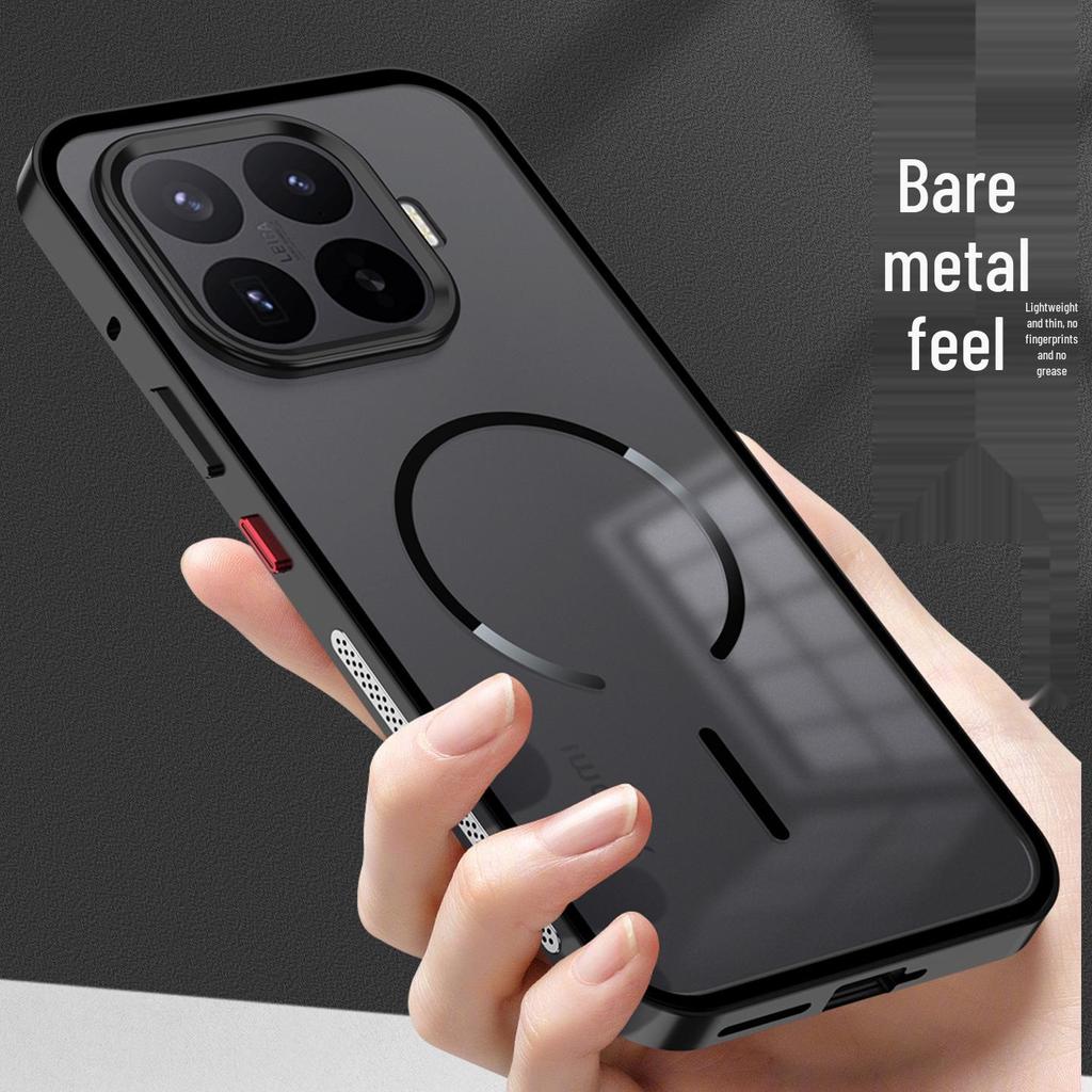 Xiaomi 17T Pro Magnetic Metal Heat Dissipation Case - Matte, Anti-Fingerprint, Snap-On Side Frame