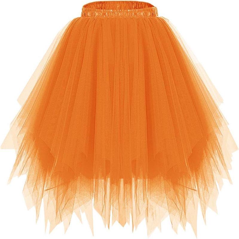 Falda de Tul para Fiesta de Halloween Tutú de Tul Vestidos de Princesa Vestidos de Boda Faldas de Malla Faldas para Actuación de Danza Tutú de Tul con Capas Esponjosas
