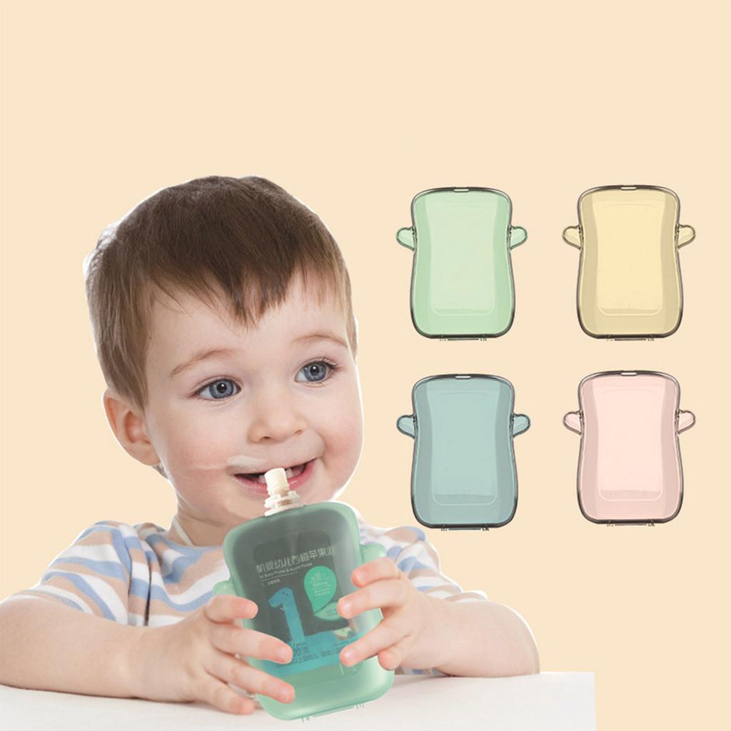 Praktischer Lebensmittelbeutelhalter, sauberer Snackbeutelhalter, Lebensmittelpresse für Kleinkinder, PP-Beutel, kein Verschütten oder Quetschen mehr