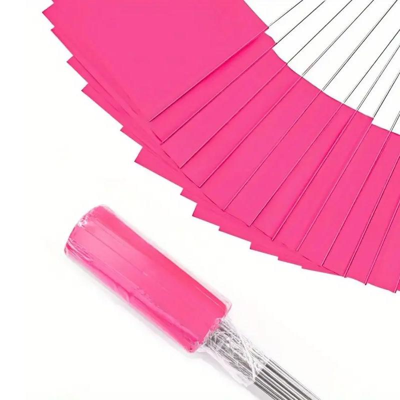 20Pz Bandierine Segnaletiche da Giardino in PVC Alta Visibilità Filo d'Acciaio per Irrigazione Prato Rilievo Confini per Decorazione Giardino di Casa
