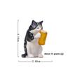 Warm-themed Beer Cat, Drunk Little Tiger Cat Figurine, Creative Baking and Gardening Landscape Figurine