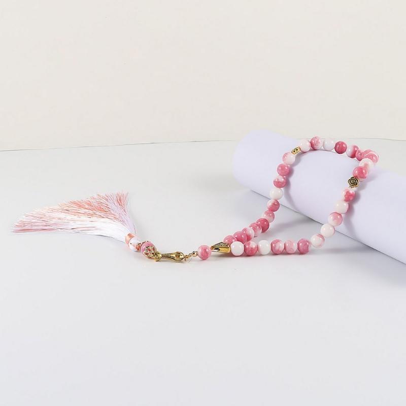 Multifunctional Glass Prayer Beads with Colorful Tassels Comfortable and Stylish for Muslims and Fashion Enthusiasts