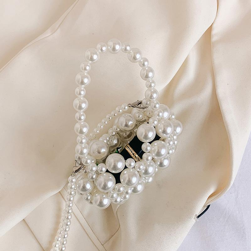 Beautiful Pearl Handbag New Love Shape Girls' Handbag Beaded Mini Crossbody Bag
