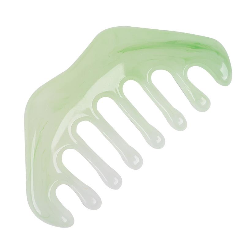 1Pcs Resin Beeswax Guasha Massager Head Meridian Massage Comb Face Neck Acupuncture Therapy Gouache Scraper Scalp Relaxation
