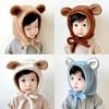 Babyhut Herbst und Winter Baby Kinder Plüsch Ohrenschützer Pulloverhut Jungen und Mädchen Verdickt Warm Niedlich Cartoonhut