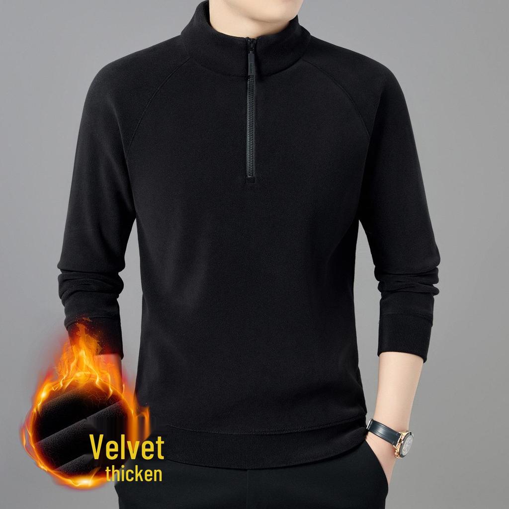 Men's Wool Hoodie - Autumn/Winter Thick Warm Base Layer Top