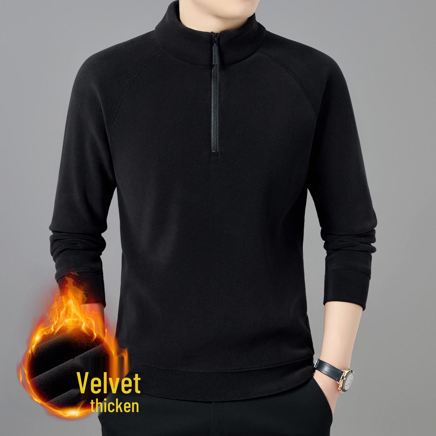 

Men s Wool Hoodie - Autumn/Winter Thick Warm Base Layer Top 2XL