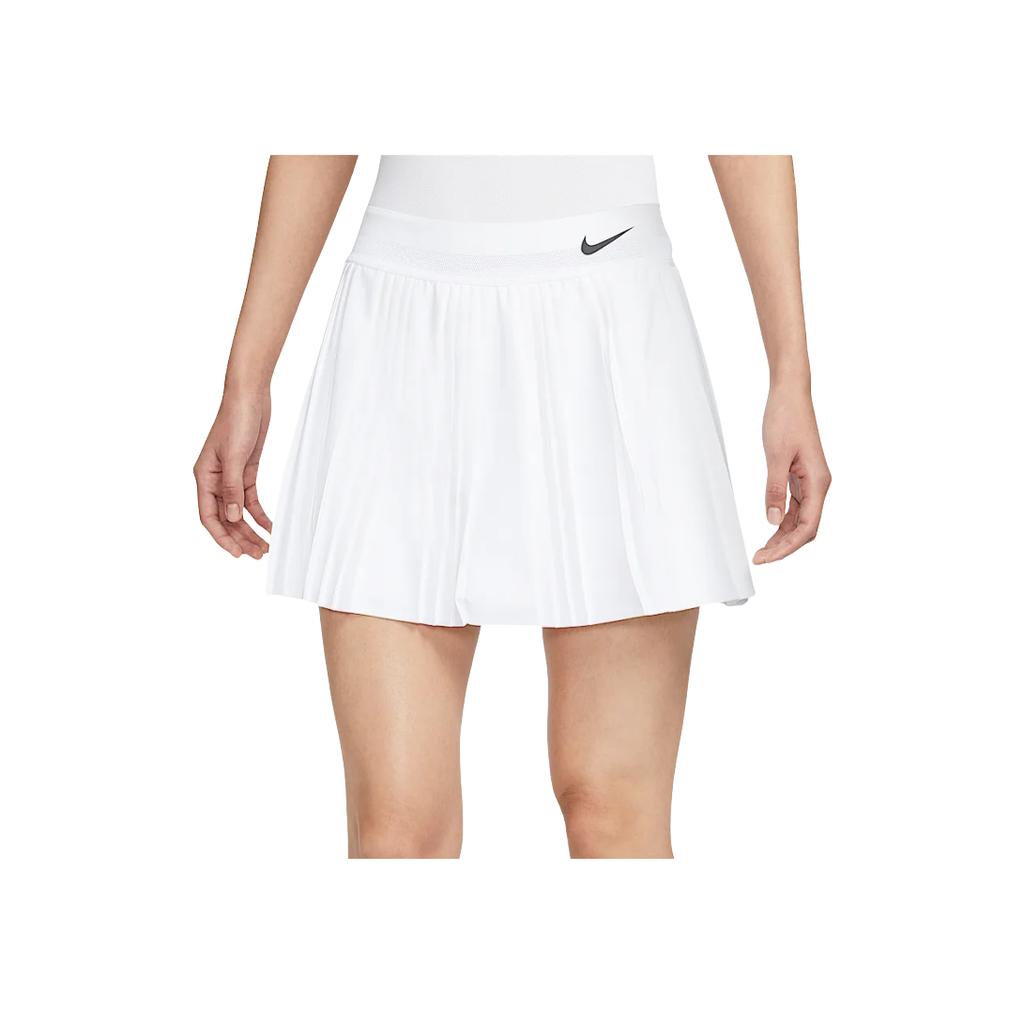Nike Court Slam Dri-Fit Brand Logo Quick-Dry Breathable Comfortable Pleated Casual Tennis Skirt Women Skirts White FZ6491-100