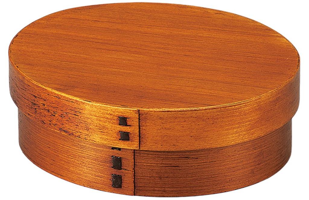 Tatsumiya Wooden Oval Single Tier Lunch Box Suri Lacquer Large 50142