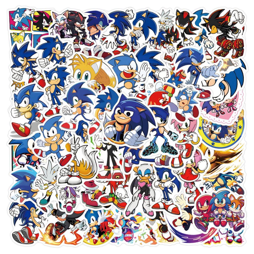 60 Cute Sonic the Hedgehog Graffiti Waterproof Stickers - Anime Speed Racer Theme