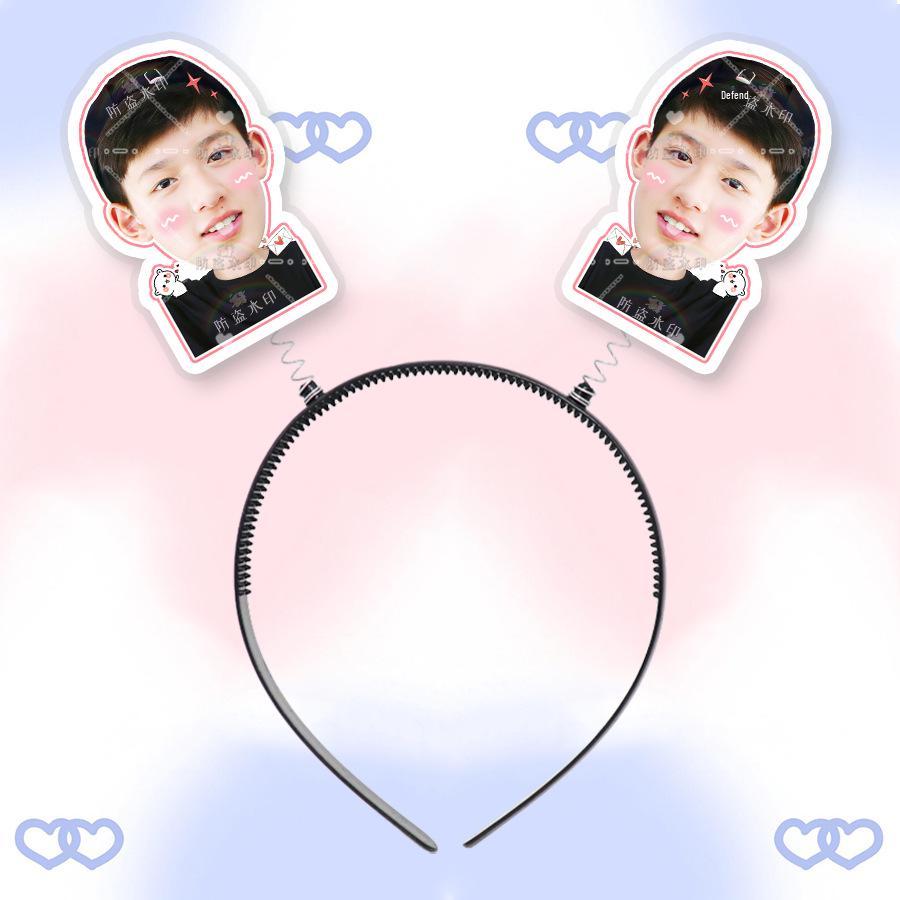 Guan Junchen 3D Spring Headband Hair Clip with Picture - Concert Merchandise Support