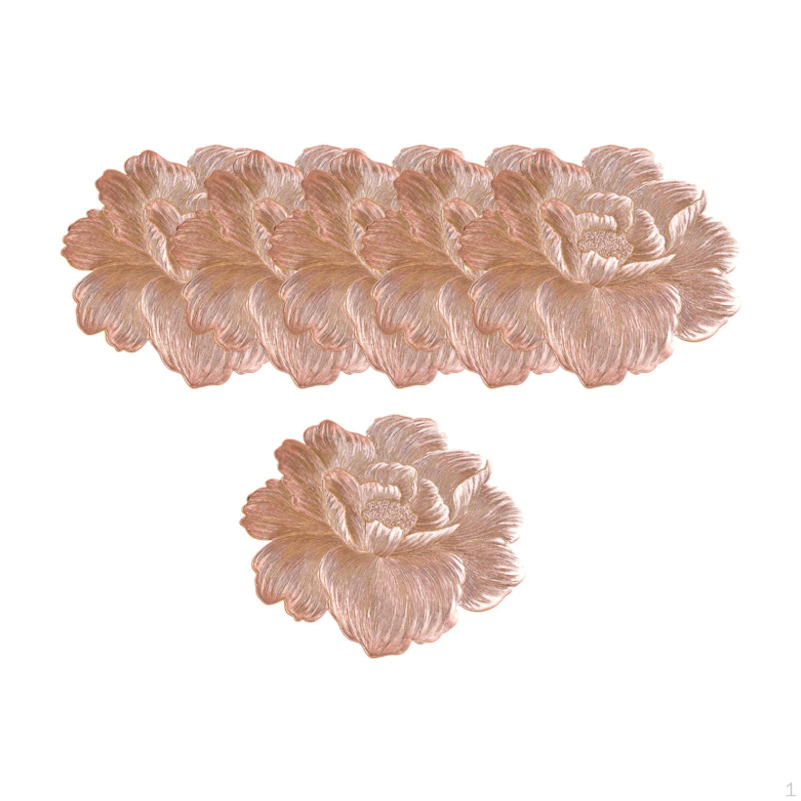 

6 шт. Цветочные подставки для столовых приборов, нескользящий ПВХ, скандинавский креативный поднос для фруктов в стиле вестерн розового золота