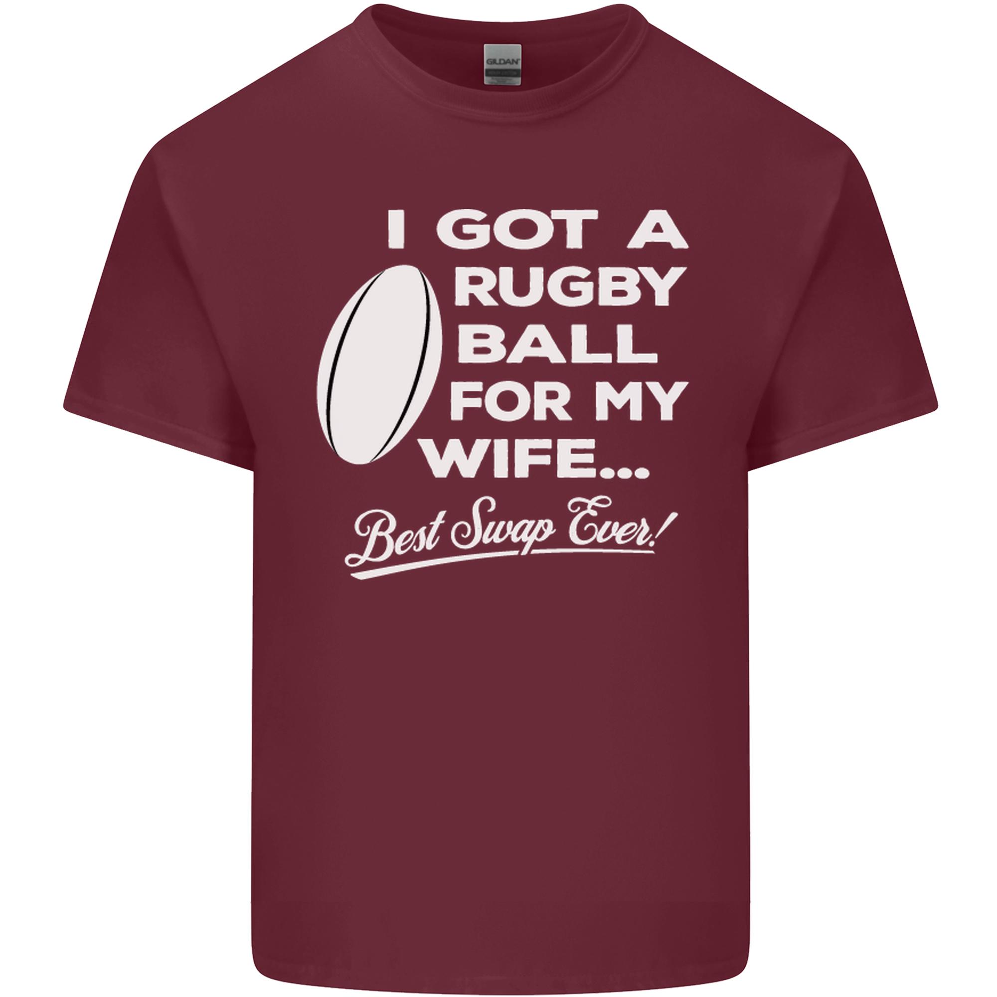 A Rugby Ball for My Wife Player Union Funny Unisexs Light Cotton TShirt S