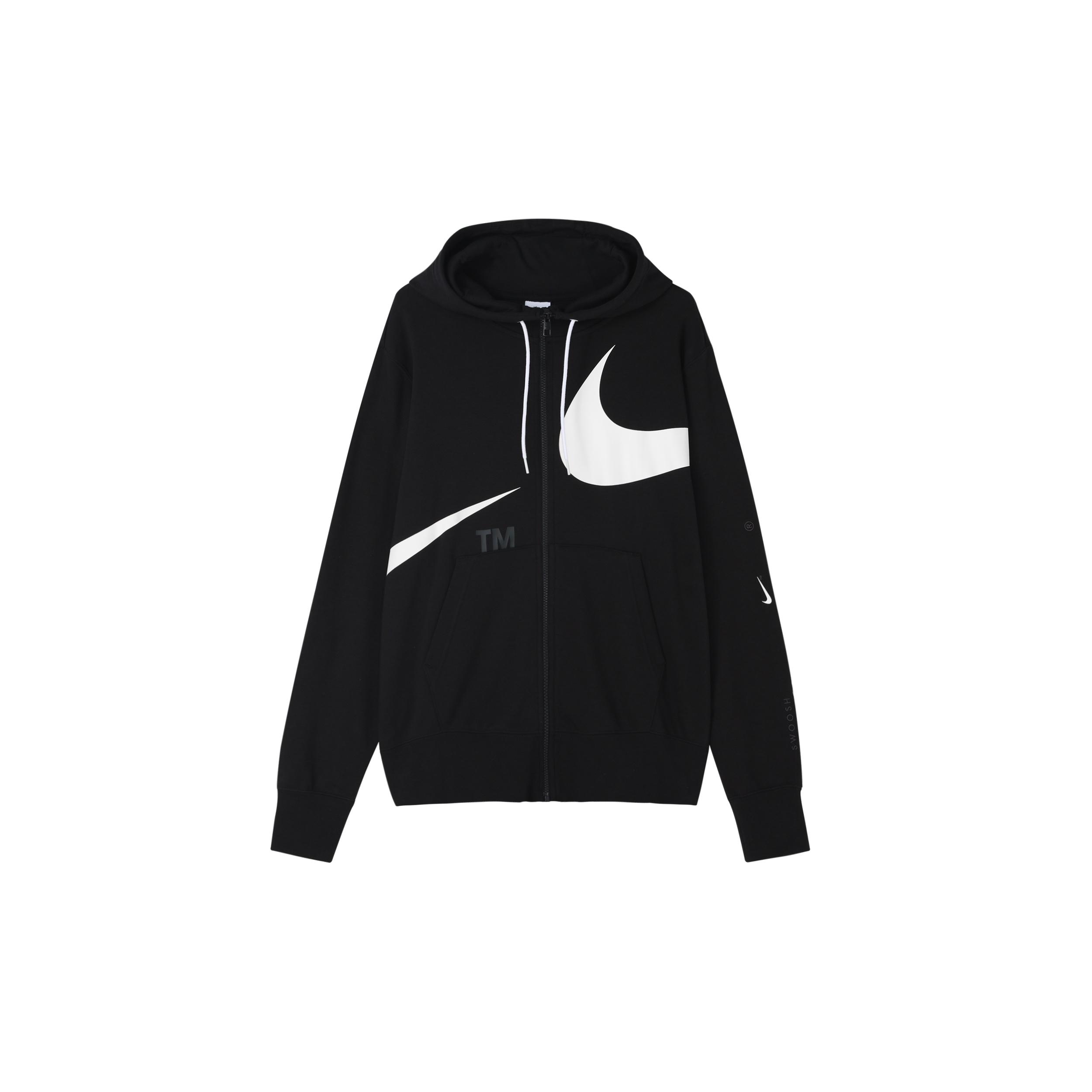Men s Nike Large Logo Printing Loose Hooded Jacket Autumn Black DD6088-010 L
