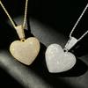 European and American Popular Copper Inlaid Zircon Full Diamond Heart Pendant, Hip-hop Trendy Brand Personalized Versatile Necklace