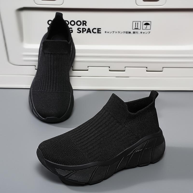 Spring and Autumn fly-woven socks shoes thick-soled large-size sports shoes shock-absorbing running shoes