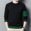 Men's 2025 Autumn/Winter Striped Jacquard Knit Sweater - Long Sleeve, Round Neck