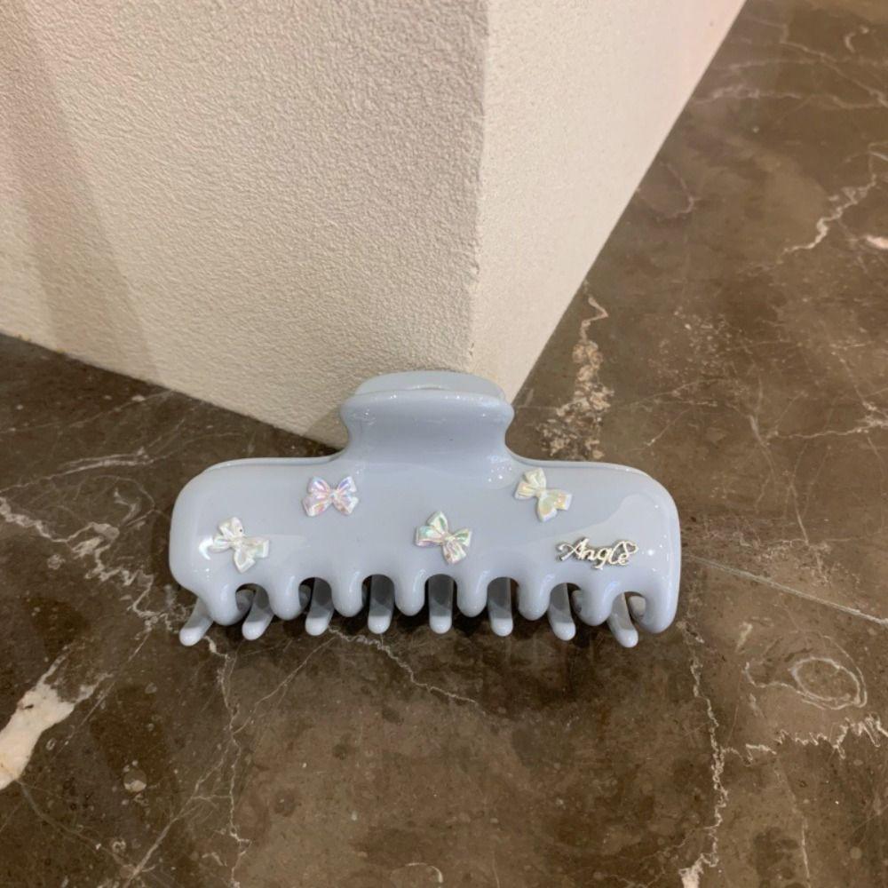 Plastic Bow Hair Claw PC Large Shark Clip Personalized Bowknot Hair Clip  Streetwear