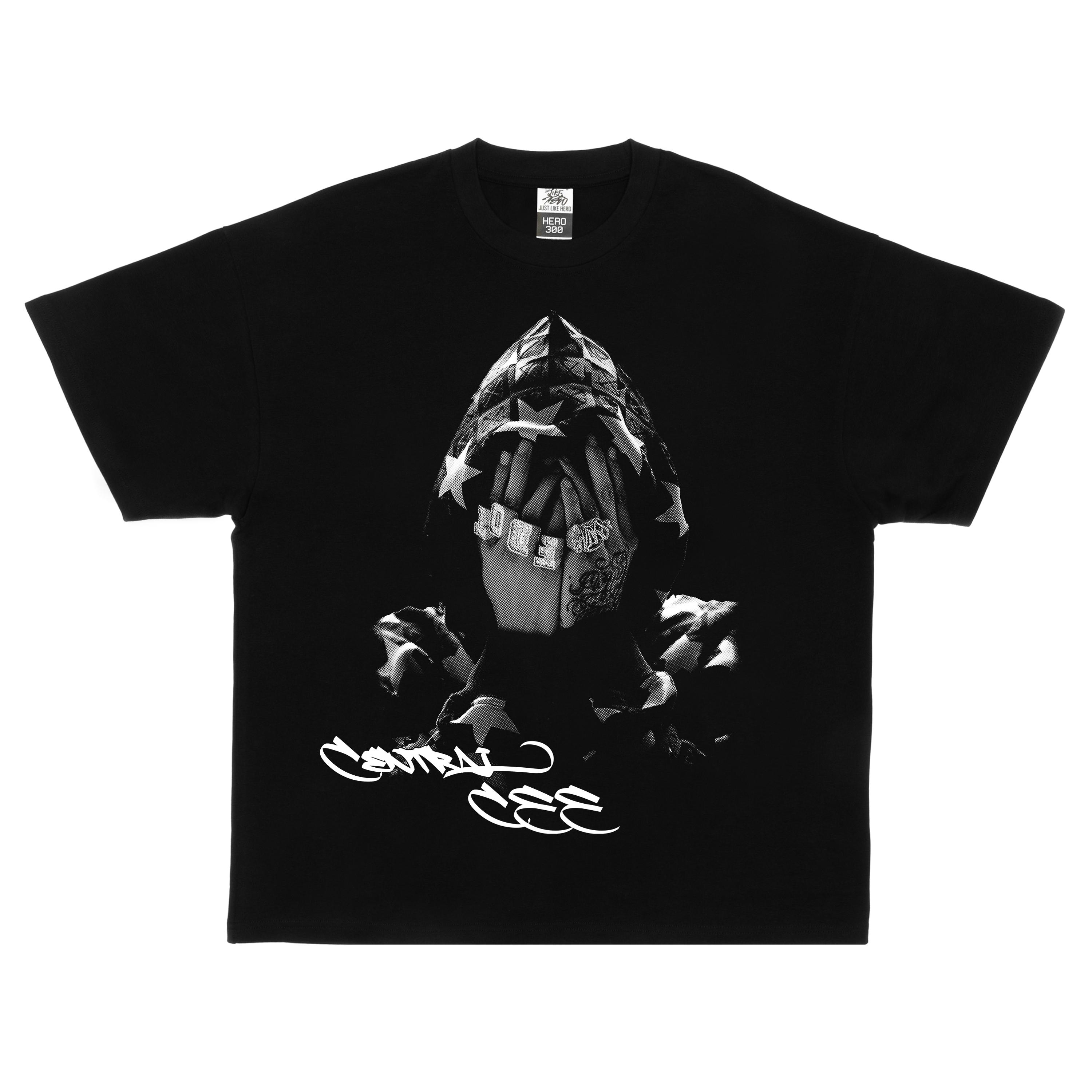 

Summer Central Cee Pattern T-shirt Rap Streetwear Hip-hop Style T-shirt British Rap Peripheral 100% Pure Cotton Printed Top S