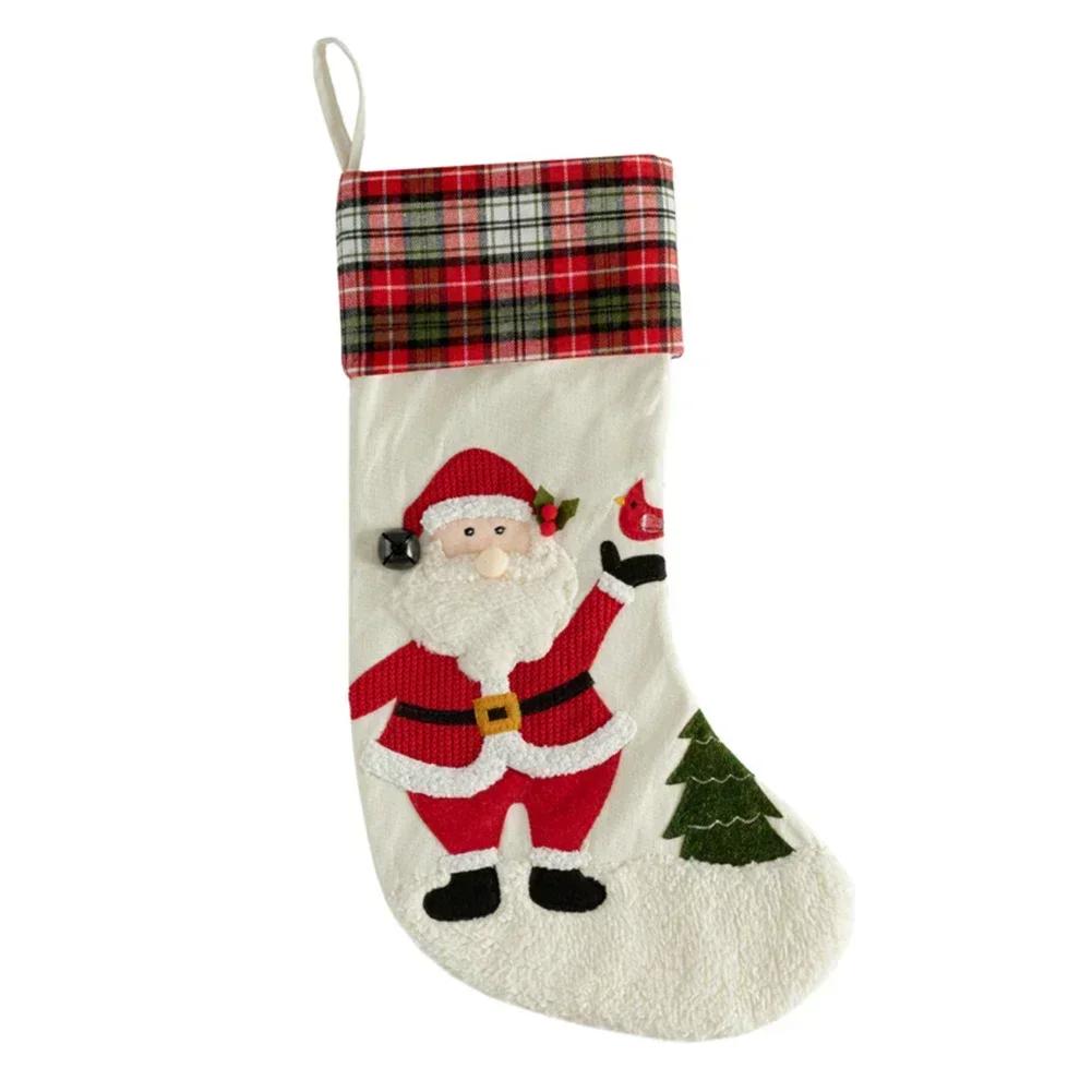 For Christmas Gifts Holiday Decor Christmas Stocking 46*18cm Christmas Stocking Christmas Traditions Classic Festive Patterns