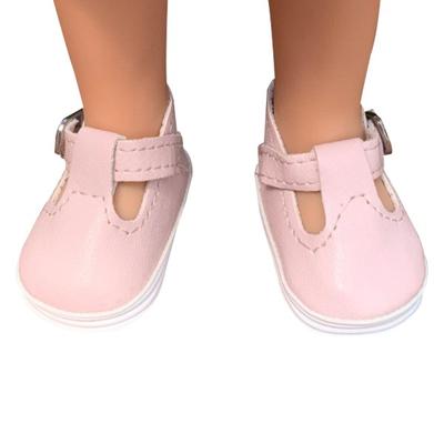 Paola Reina Soft Leather St Buckle Shoes for Ball-jointed Doll, Pink