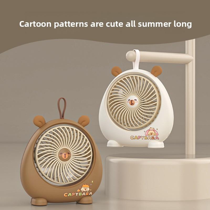 Kapibara Desktop Fan Portable Usb Rechargeable Quiet Office Table Fan For Camping