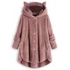 Cozy Cat Ear Women's Winter Warm Fleece Hoodie Hooded Coat For Casual Comfort